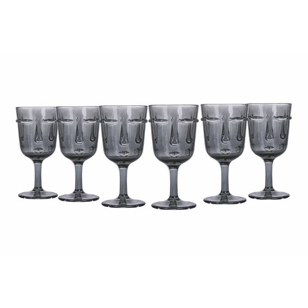 sconto Ensemble de 6 verres à vin Vis à Vis en verre gris foncé VdE Tivoli 1996
