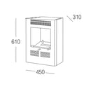 Stufa a Bioetanolo da Interno Ruby 45x31x61 cm 3000W 2L Fiamma Statica Bordeaux 