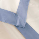 Set Lenzuola Sopra Sotto e Federe Bordi in Raso Garrini Eveline Avorio/Valanga Varie Misure