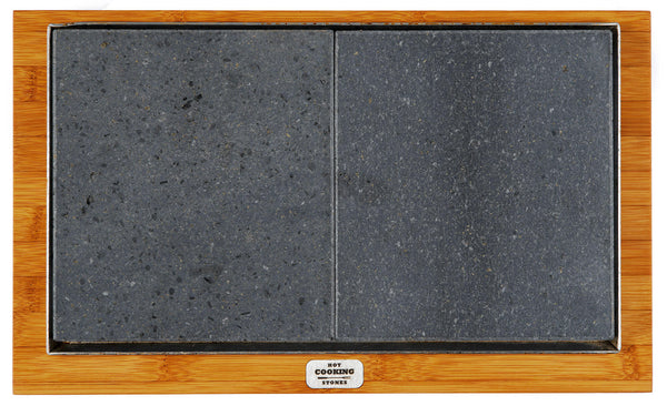 acquista Pierre de lave 19x34 cm avec support en bois de bambou de base