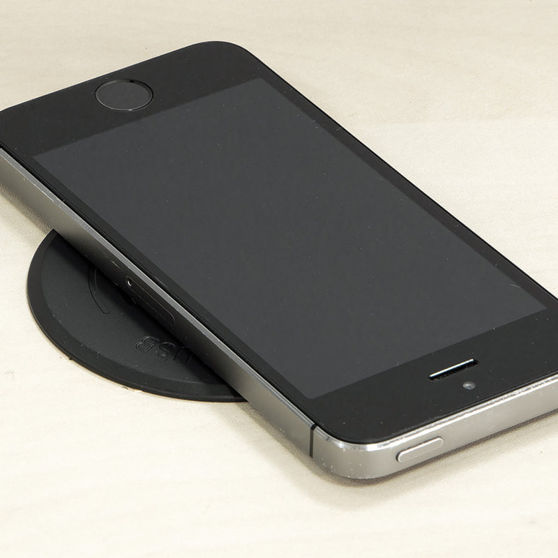 Caricabatteria Wireless USB da Incasso Ø 7cm in Plastica Emuca Nero