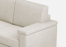 Divano Angolare 6 Posti 286x226x85 cm Marrak in Tessuto Latte