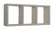 Etagère rectangulaire 3 compartiments muraux 70x30x15,5 cm en panneaux de fibres marron taupe Tristan