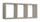 Etagère rectangulaire 3 compartiments muraux 70x30x15,5 cm en panneaux de fibres marron taupe Tristan