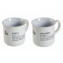 Set 2 tazze Ø9,2x8,7 cm in New Bone China VdE Tivoli 1996 Bianco