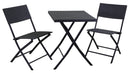 Set Tavolo e 2 Sedie Pieghevoli da Giardino in Ferro Spokane 