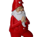 Babbo natale in yoga resina rosso cm 11x8xh31