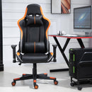 Sedia da Gaming Ergonomica 72x54x126-136 cm in PVC  Nera e Arancione