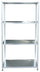 Étagère en métal galvanisé argenté Fadi 75x30x147 cm avec 4 étagères