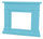 Cadre de sol pour insert de cheminée électrique 95x102x21,5 cm en MDF Sined Lipari Turquoise