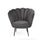 Fauteuil coque Orel 75x80x75 cm en velours gris