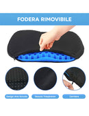 Set 4 Pezzi Cuscino Gel per Sedute Prolungate 37x30x4 cm Ergonomico