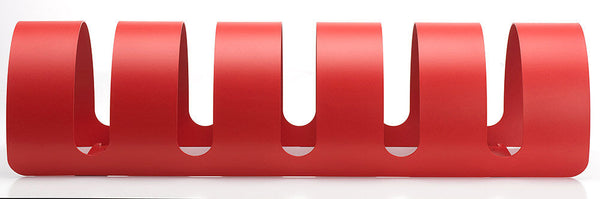 Porte-vélos 5 places en fer 90x30x23 cm Porte-vélos Belfer 42/PB Rouge prezzo
