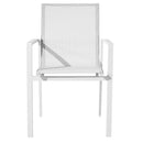 Set 4 Sedie da Giardino 59,5x66x88 cm in Alluminio Selly Bianche