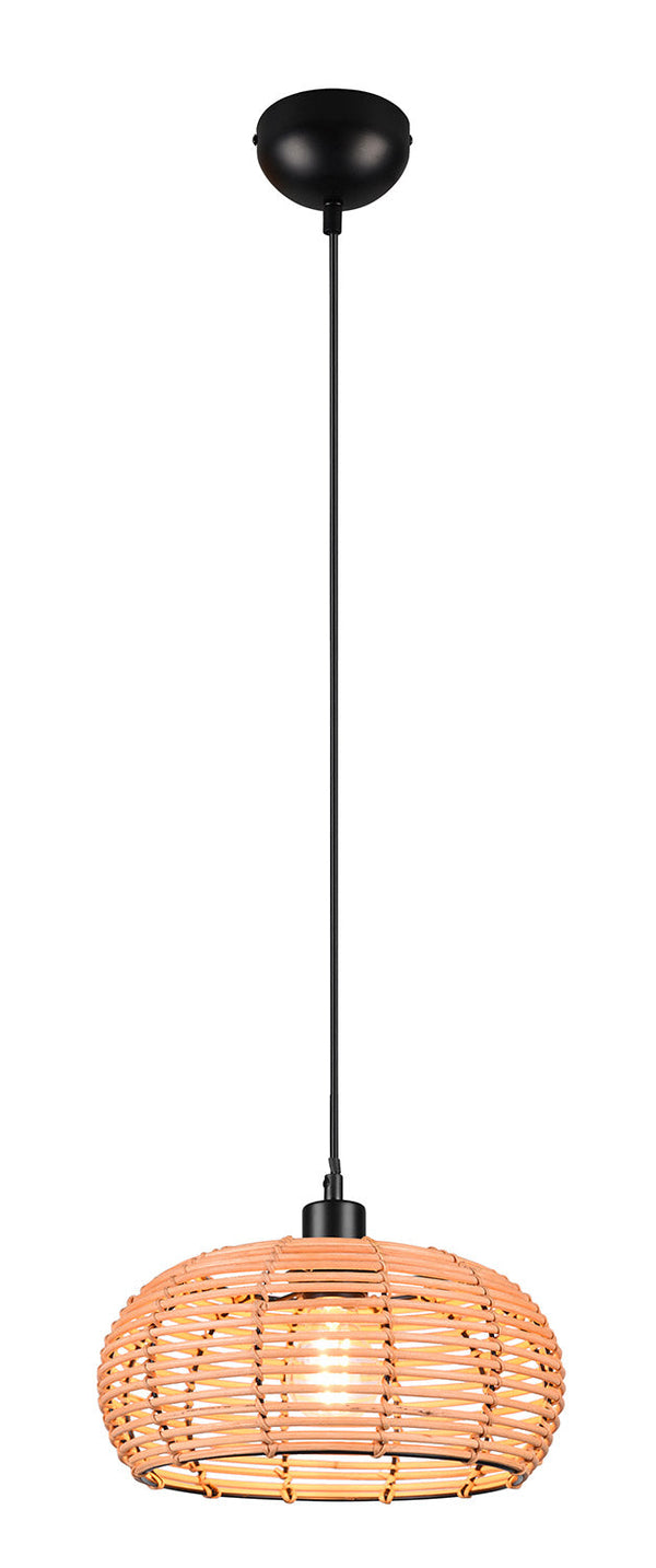 acquista Lampada a Sospensione da Interno Attacco E27 in Tessuto Naturale