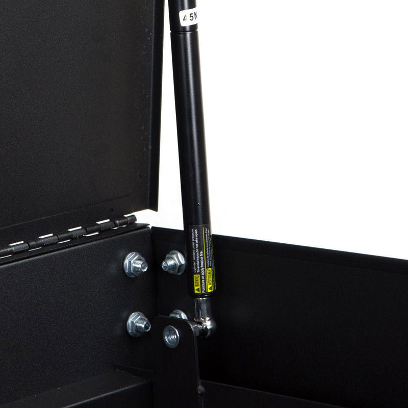 Carrello Porta Attrezzi da Officina  92,5x52x106 cm in Acciaio Nero e Rosso