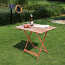 Tavolo da Giardino 100x60 cm Pieghevole in Legno Naturale