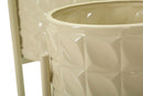Porta Vasi Betsy Tris Ø36x56,5 cm - Ø30x48,5 cm - Ø24x37,5 cm in Ferro Crema      