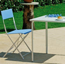 Tavolo Quadrato da Giardino 70x70 cm in Ferro Vorghini Bisceglie Avorio