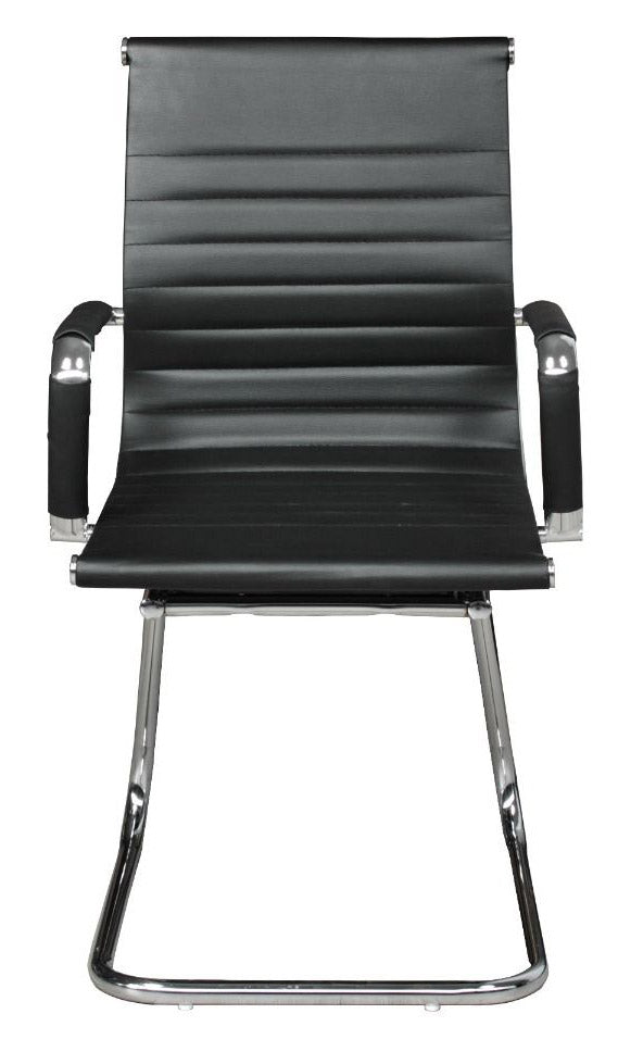 Chaise d'attente de bureau en similicuir noir Itamoby Cantilever Lux V acquista