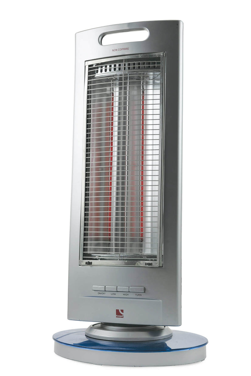 Stufa al Carbonio 1200W 2 Elementi Kooper Marrakech Silver
