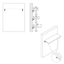 Kit per Fissaggio Mensole 280 mm in Acciaio Emuca Bianco