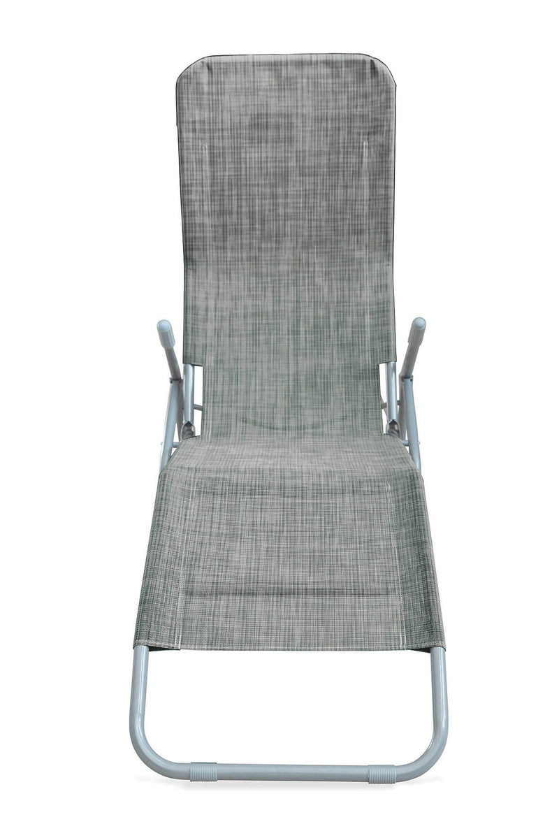 Sedia Sdraio Dondolina Pieghevole in Alluminio Soriani Text Grigia