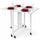 Tavolo Pieghevole Multiuso 120x80x75 cm con 4 Ruote con Freno in MDF Bianco Frassinato