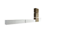 Parete Attrezzata Mobili Salotto 6 Mobili Sospesi 159x401x31cm TFT  Cube Bianco Lucido e Miele