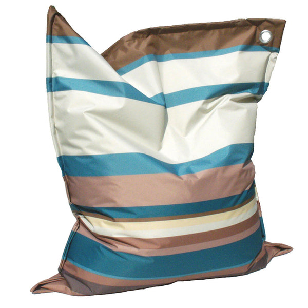 sconto Coussin pouf de fauteuil en nylon rayé gris Fadi