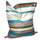 Coussin pouf de fauteuil en nylon rayé gris Fadi