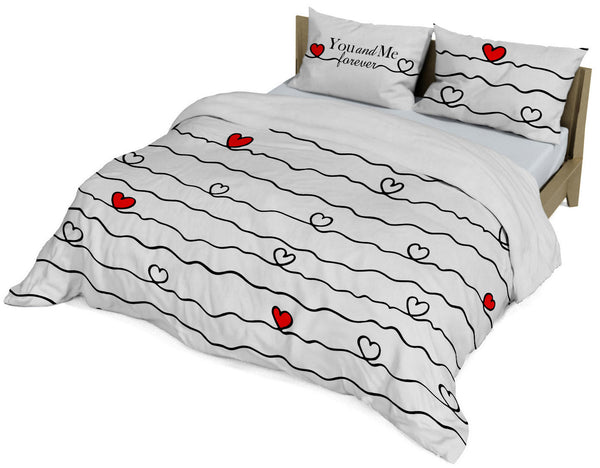 sconto Housse de couette double avec taie d'oreiller imprimée Shine 02