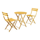 Set Tavolino e 2 Sedie Pieghevoli da Giardino Teresa Mostarda 