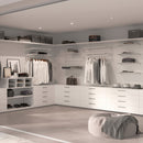 Set 2 Cestelli 78,9x35,4x11,6 cm con Supporti in Acciaio Emuca Bianco