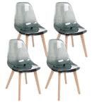 Set 4 Sedie 52x47x82h cm Easy Fumè 