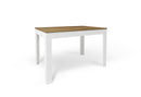Tavolo Allungabile 120/170x80x75 cm Noce Stelvio e Ossido Bianco   