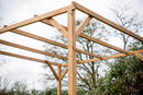 Pergola da Giardino 296x292x235 cm in Legno Picea Massello Termo Trattato