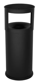 Pattumiera Gettacarte Ø31xh80 cm Autoestinguente Posacenere in Acciaio Verniciato Nero