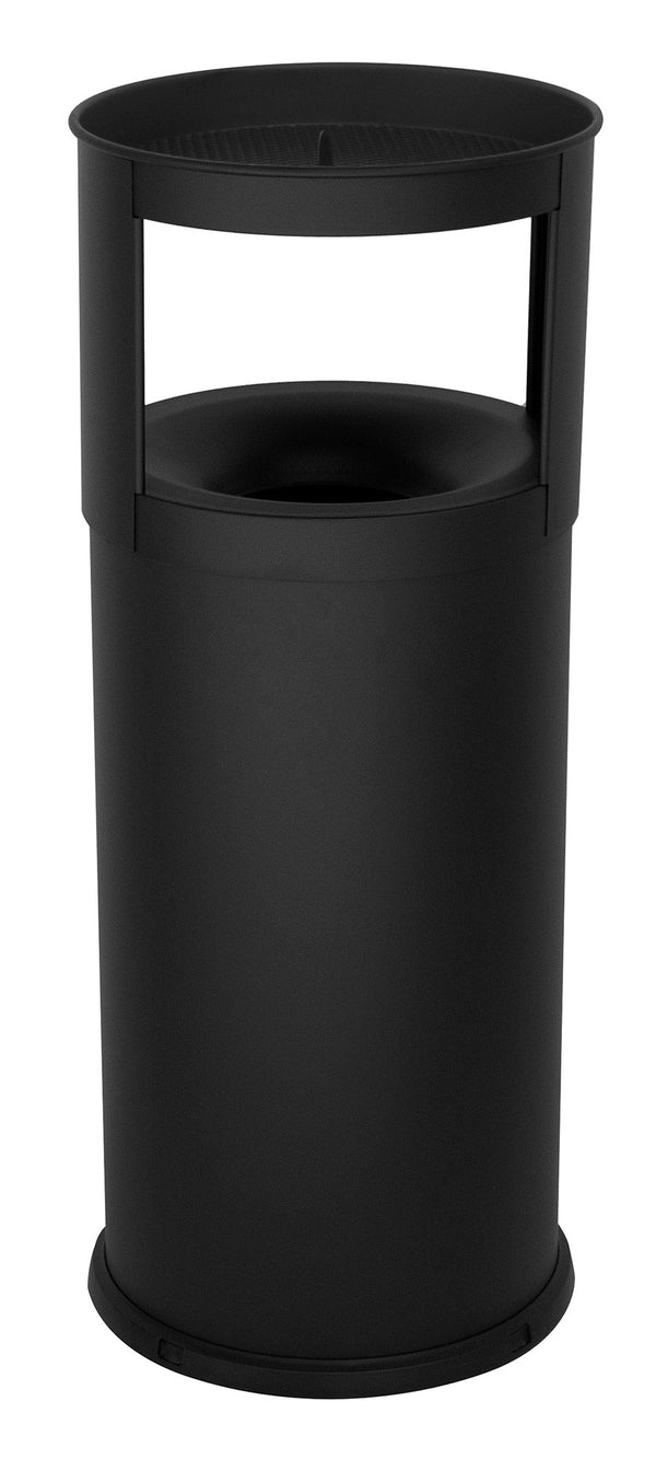 Pattumiera Gettacarte Ø31xh80 cm Autoestinguente Posacenere in Acciaio Verniciato Nero prezzo