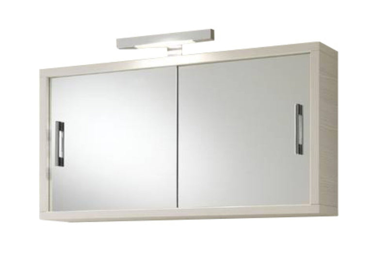 Specchiera 2 Ante in Melaminico 130x18x47,5cm TFT Giava Pino Bianco