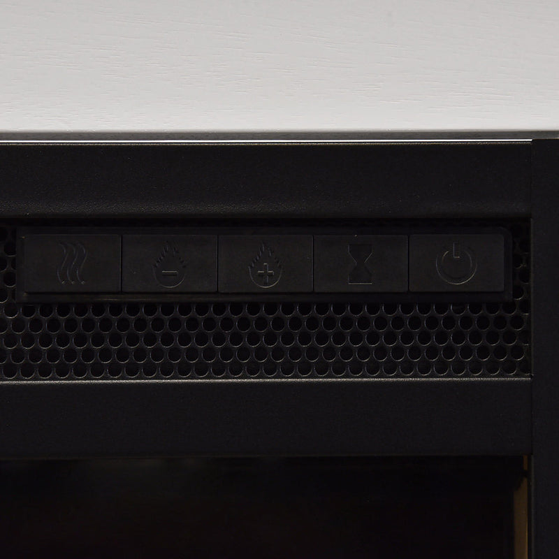 Camino Elettrico da Pavimento Effetto Fiamma 1800W Taylor Bianco