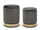 Lot de 2 Poufs de Rangement en Polyester Effet Velours Milena Gris Foncé
