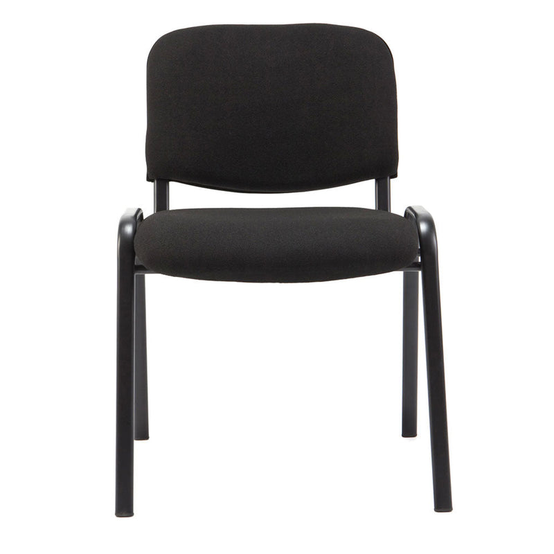 Sedia Poltrona Attesa da Ufficio in Tessuto Bozzini Nero