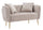 Canapé Bucharest Gris 127x74x73 cm Bois et Éponge et Tissu et Métal Gris et Doré