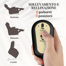Poltrona Alzapersona Reclinabile 1 Motore con 8 Punti Massaggio 67x89x102 cm Riscaldamento e 2 Telecomandi Marrone