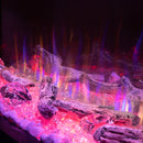 Camino Elettrico da Incasso 66x166x44 cm Effetto Fiamma 1500W Haiti 60 Nero