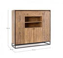 Credenza Alta 4 Ante 145x40x136h cm 1 Cassetto Nartan