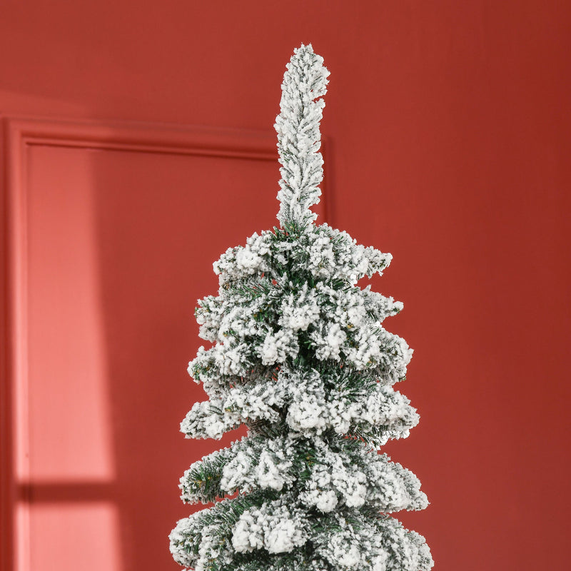 Albero di Natale Artificiale Innevato 210 cm 490 Rami a 3 Sezioni Verde