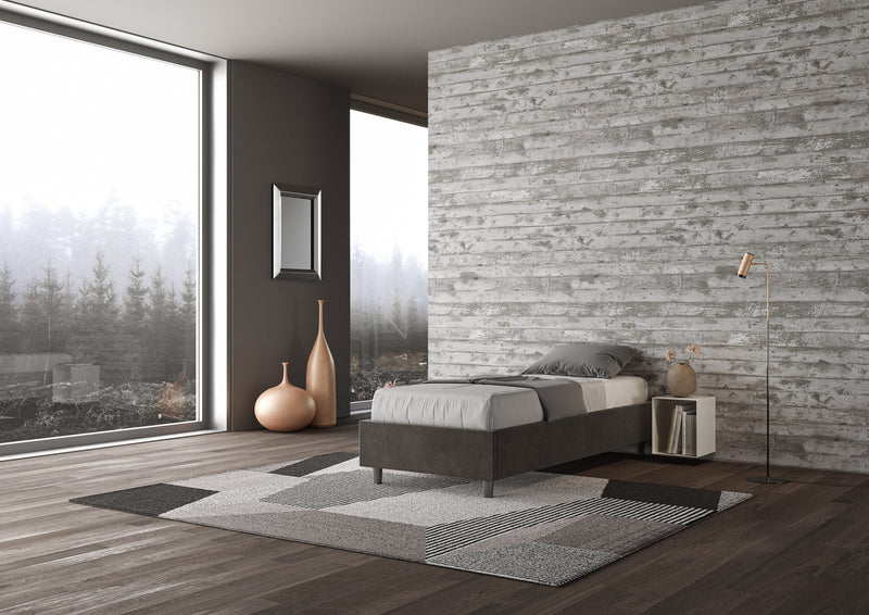 Letto Singolo Azelia Grigio Varie Misure