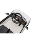 Macchina Elettrica per Bambini Porsche Taycan Turbo S 12V con Telecomando Bluetooth Luci LED e Tappetini Bianco